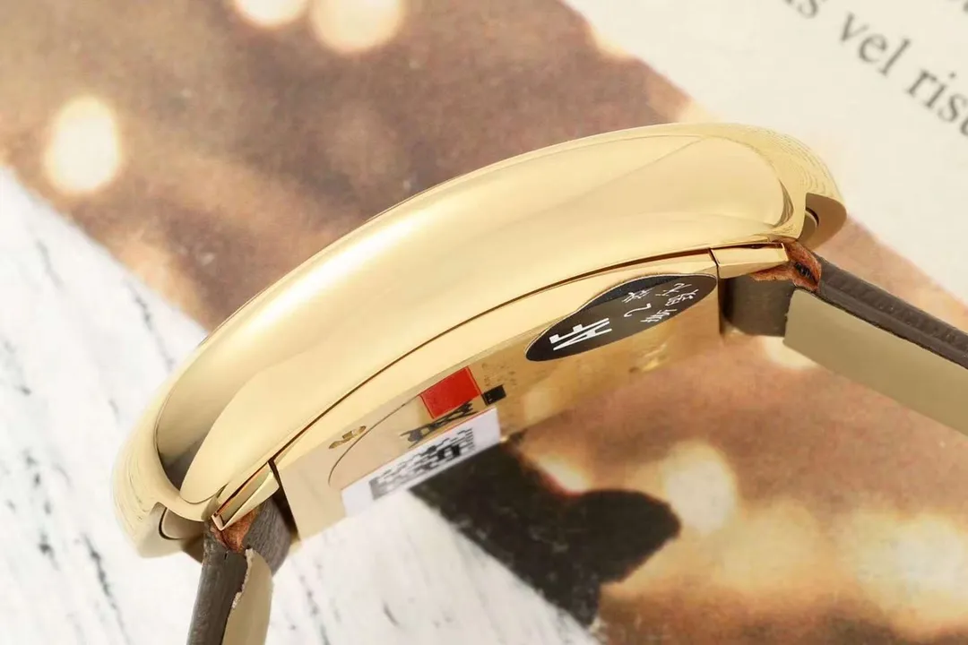 Cartier Baignoire Oval Gold-Tone Case Brown Dial Leather Strap Women’s Vintage Watch - 图片 6