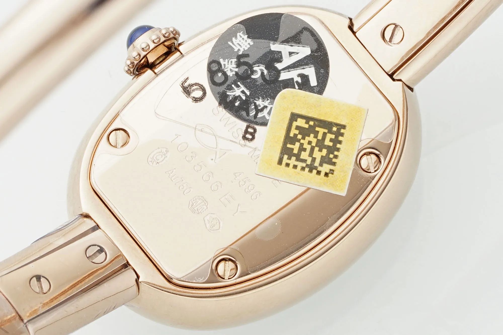 Cartier Baignoire Rose Gold Oval Dial Roman Numerals Women’s Quartz Watch - 图片 6