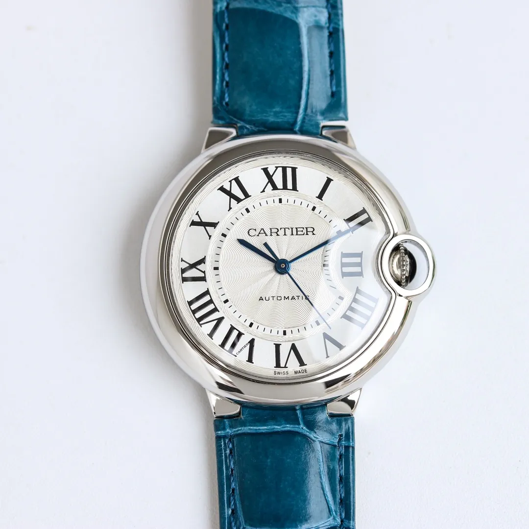 Cartier Ballon Bleu 1450 Purple Leather Replica Watch – Premium Fake Cartier Timepiece - 图片 2