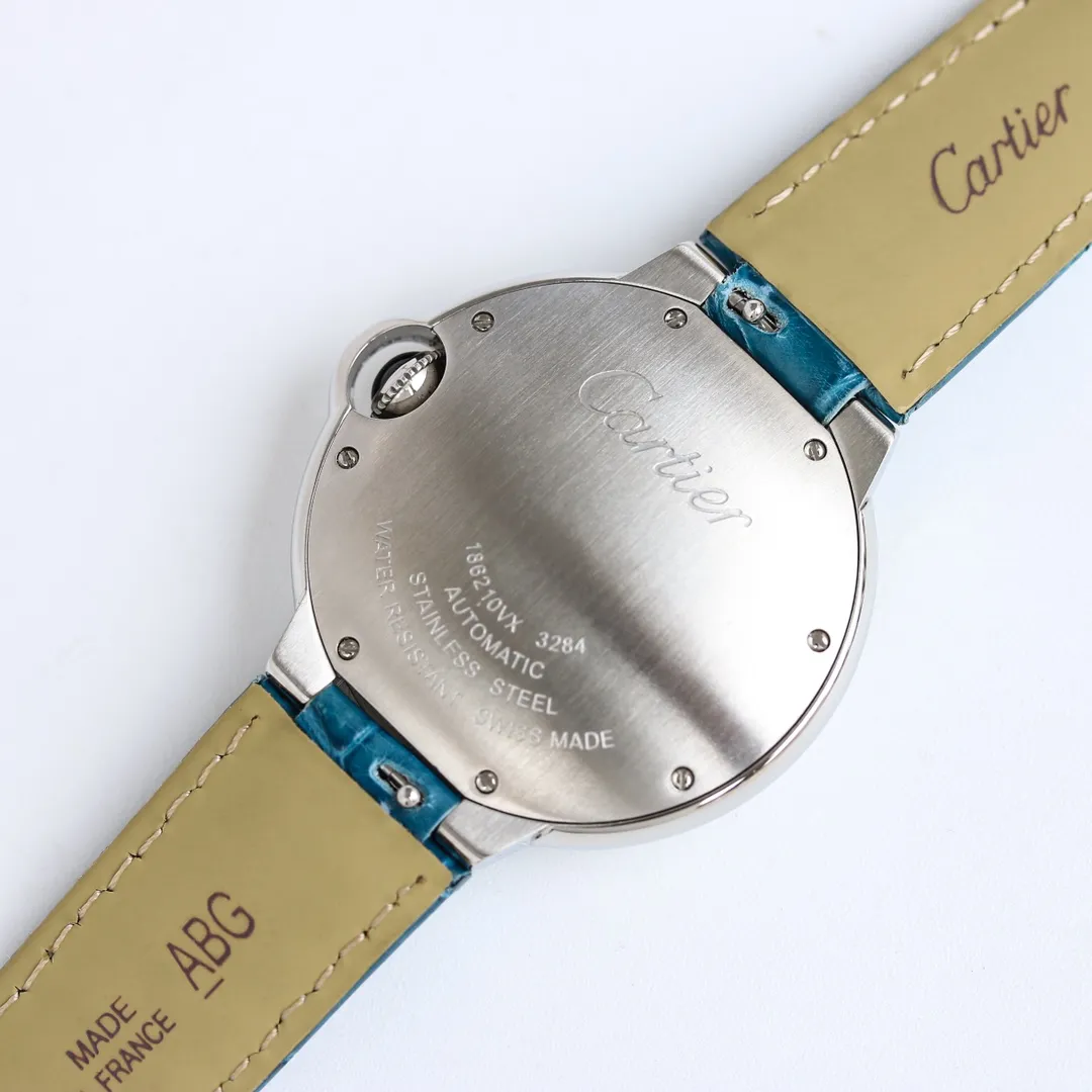 Cartier Ballon Bleu 1450 Purple Leather Replica Watch – Premium Fake Cartier Timepiece - 图片 4