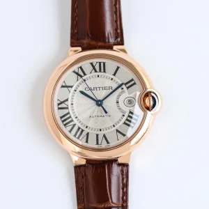 Cartier Ballon Bleu 40 Automatic Brown Leather Replica Watch – High-Quality Fake Cartier Timepiece