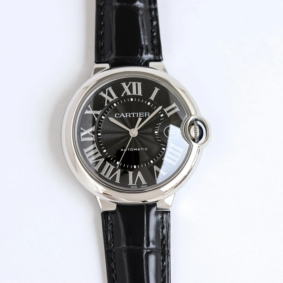 CARTIER Ballon Bleu 40 Black Leather Replica Watch – Premium Fake Cartier Timepiece with Stunning Design