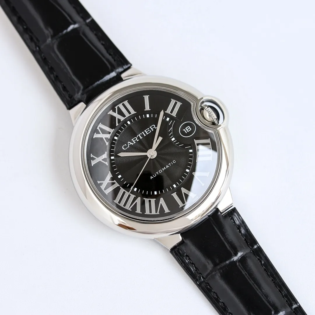 CARTIER Ballon Bleu 40 Black Leather Replica Watch – Premium Fake Cartier Timepiece with Stunning Design - 图片 2