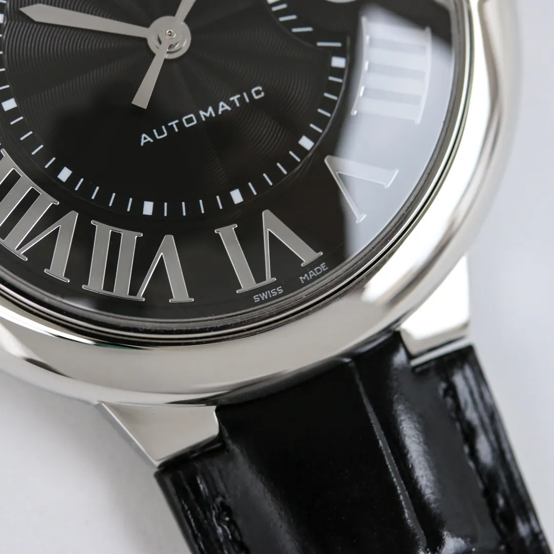 CARTIER Ballon Bleu 40 Black Leather Replica Watch – Premium Fake Cartier Timepiece with Stunning Design - 图片 4