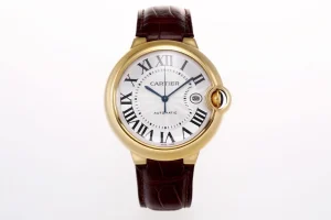 3K Factory Cartier Ballon Bleu 42mm Gold Automatic Brown Leather – Best Replica Watches