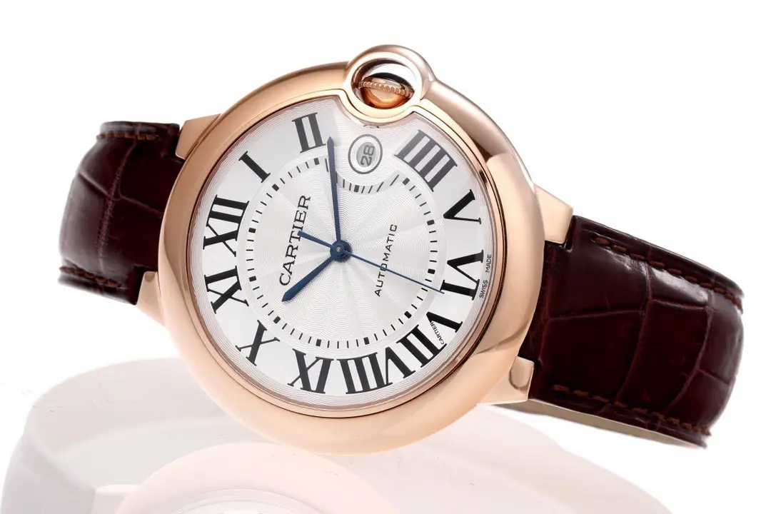 3K Factory Cartier Ballon Bleu 42mm Rose Gold Brown Leather – Top Quality Replica Watch - 图片 4