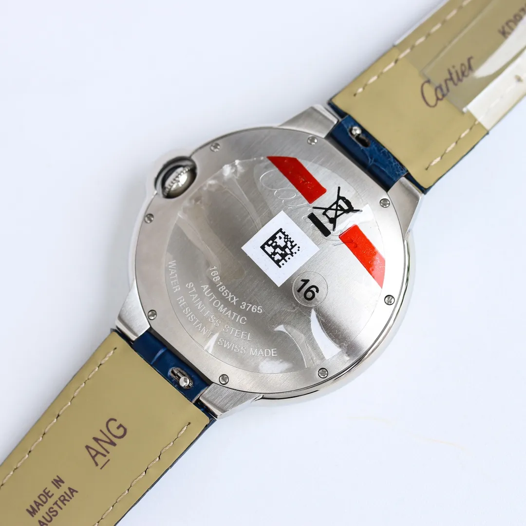 Cartier Ballon Bleu Automatic Blue Leather Replica Watch – High-Quality Fake Cartier Timepiece - 图片 5