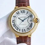 Cartier Ballon Bleu Automatic Brown Leather Replica Watch – High-Quality Fake Cartier Timepiece
