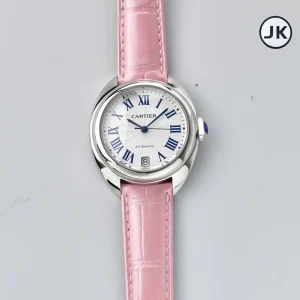 3K Factory Cartier Cle de Cartier Automatic Pink Leather – Best Replica Watches