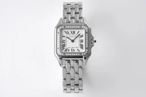 3K Factory Cartier Panthere de Cartier Watch Silver Steel Small 22MM- Top Quality Replica Watch