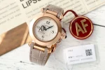 Cartier Pasha de Cartier Women’s Rose Gold Automatic Watch with Gray Alligator Leather Strap and White Dial