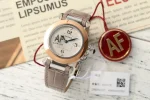 Cartier Pasha de Cartier Women’s Watch in Rose Gold Tone with White Dial, Blue Hands, and Taupe Alligator Leather Strap