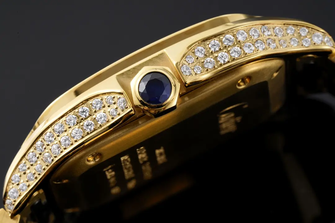 3K Factory Cartier Santos de Cartier Watch Gold White – Best Replica Watch of Top Quality - 图片 2