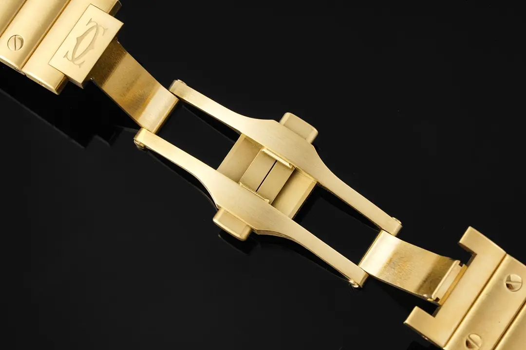 3K Factory Cartier Santos de Cartier Watch Gold White – Best Replica Watch of Top Quality - 图片 3