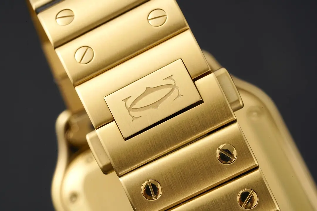 3K Factory Cartier Santos de Cartier Watch Gold White – Best Replica Watch of Top Quality - 图片 4