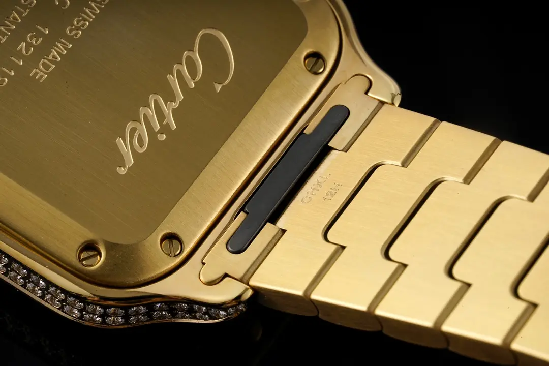 3K Factory Cartier Santos de Cartier Watch Gold White – Best Replica Watch of Top Quality - 图片 6