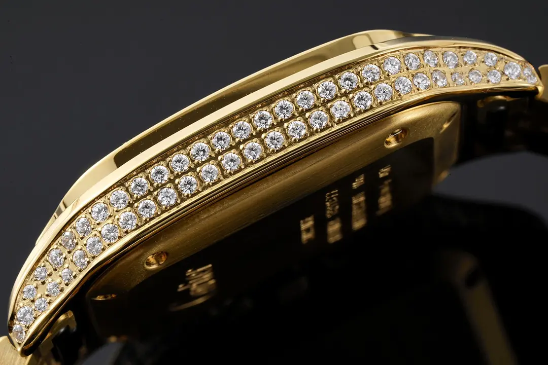 3K Factory Cartier Santos de Cartier Watch Gold White – Best Replica Watch of Top Quality - 图片 8