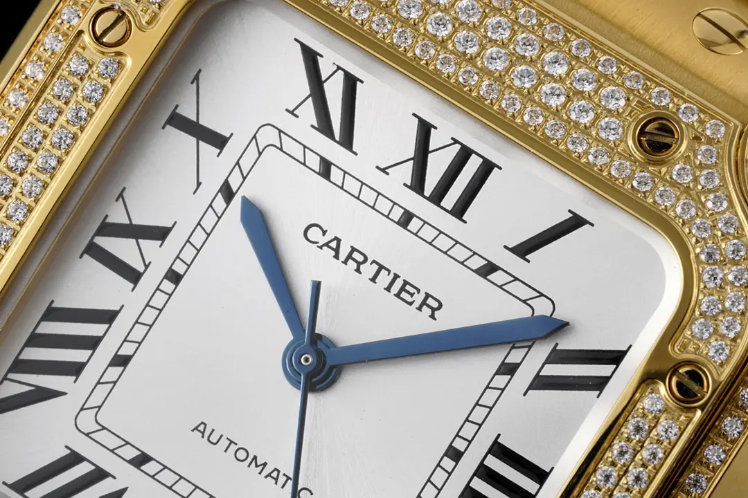 3K Factory Cartier Santos de Cartier Watch Gold White – Best Replica Watch of Top Quality - 图片 9