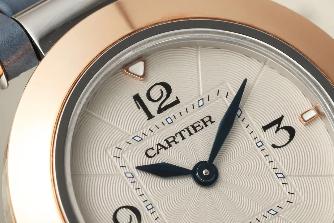 Cartier Tank Fran?aise Rose Gold Case Blue Leather Strap Women’s Luxury Watch - 图片 3