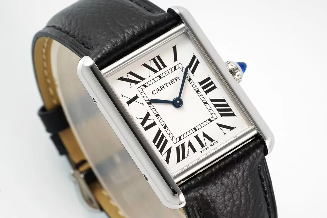 3K Factory Cartier Tank Must Watch Black Leather Strap – Best Replica Watch - 图片 7