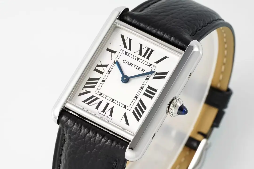 3K Factory Cartier Tank Must Watch Black Leather Strap – Best Replica Watch - 图片 8