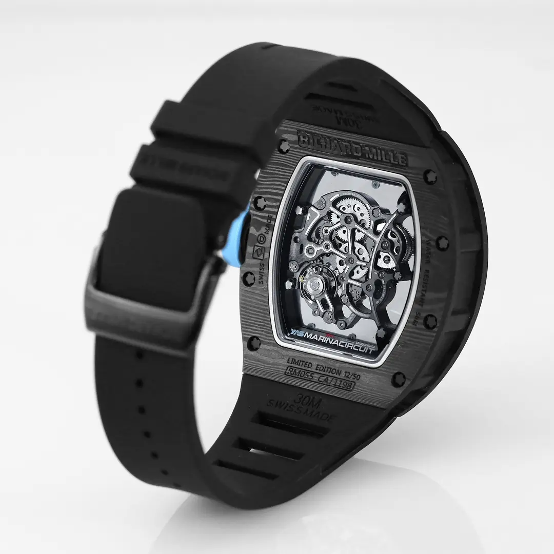 EUR Factory Richard Mille RM055 Carbon Fiber Black Super Clone Luxury Watch - 图片 7