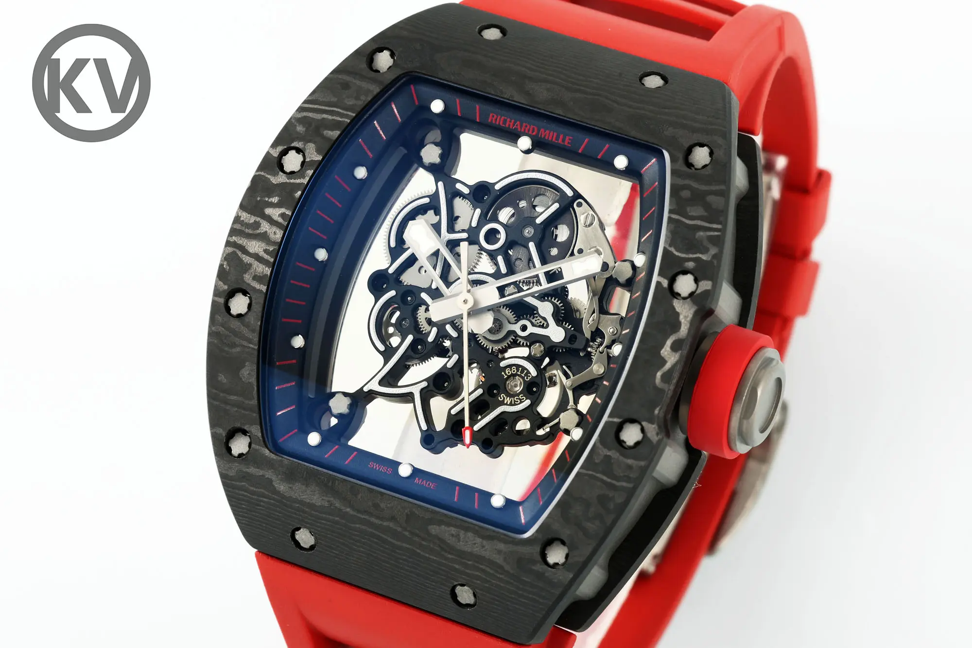 EUR Factory Richard Mille RM055 Skeleton Watch Red Strap – Premium Super Clone Edition - 图片 2