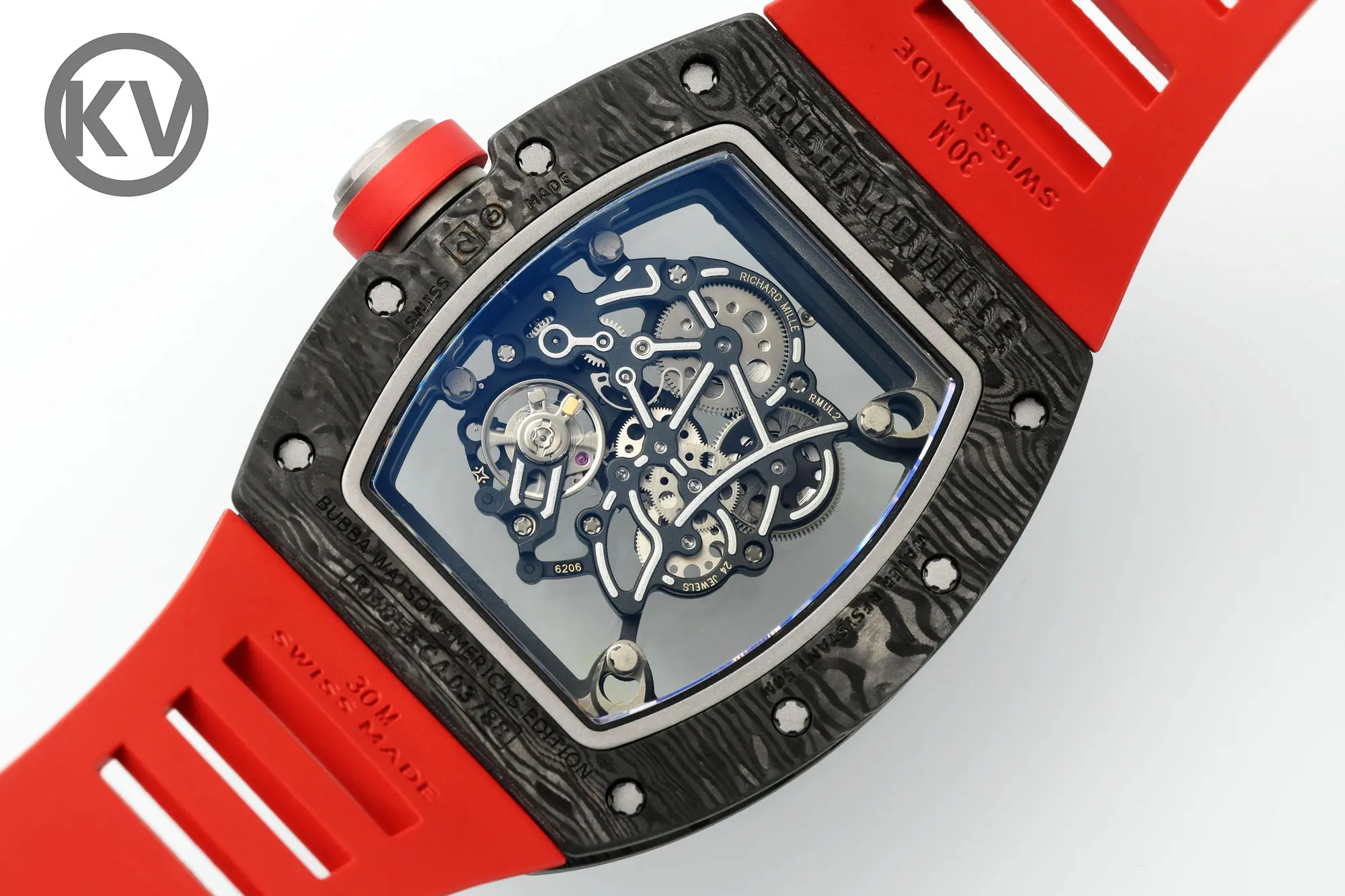 EUR Factory Richard Mille RM055 Skeleton Watch Red Strap – Premium Super Clone Edition - 图片 6