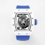 EUR Factory Richard Mille White Ceramic Blue Strap Super Clone Watch – Premium Replica Richard Mille Watch