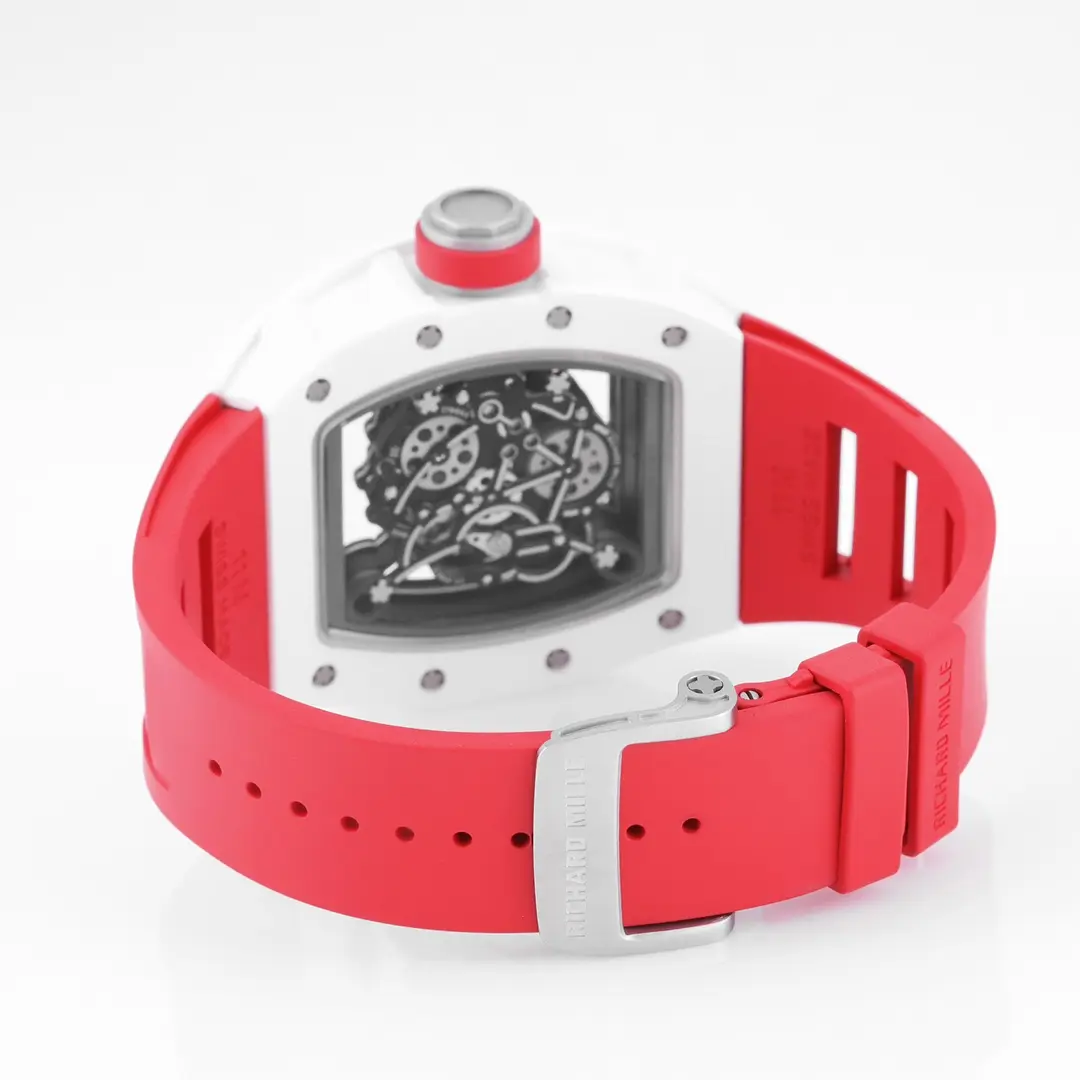 EUR Factory Richard Mille White Ceramic Red Strap Super Clone Watch – Premium Replica Richard Mille - 图片 6