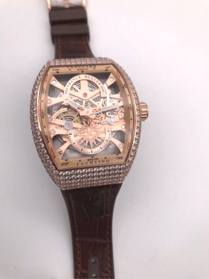 Franck Muller Vanguard Yachting Skeleton Rose Gold Replica