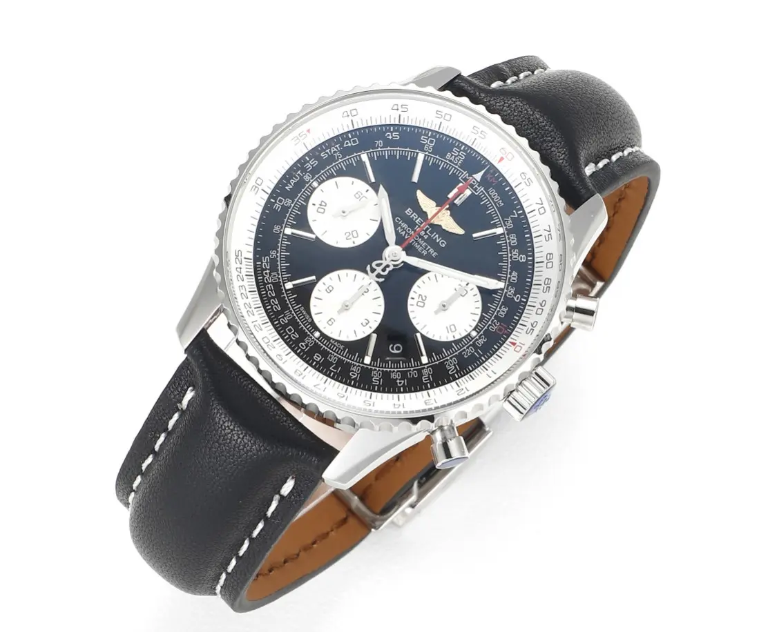 GF Factory Breitling Navitimer 1 B01 Chronograph Black Leather – Super Clone Watch - 图片 2