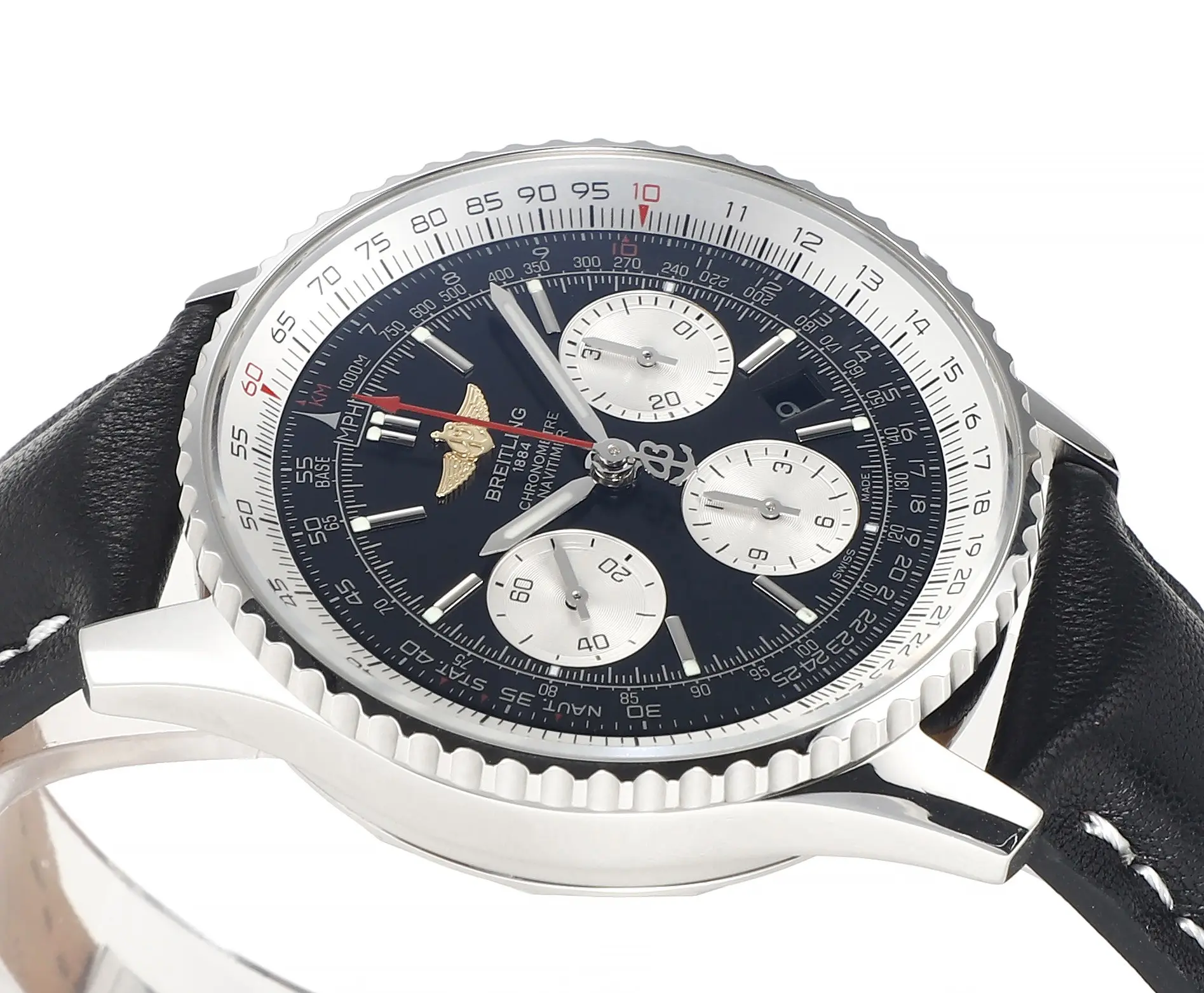 GF Factory Breitling Navitimer 1 B01 Chronograph Black Leather – Super Clone Watch - 图片 3