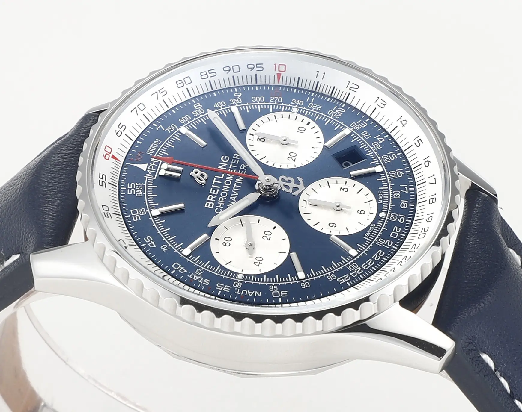 GF Factory Breitling Navitimer 1 B01 Chronograph Blue Leather – Premium Super Clone Watch - 图片 6