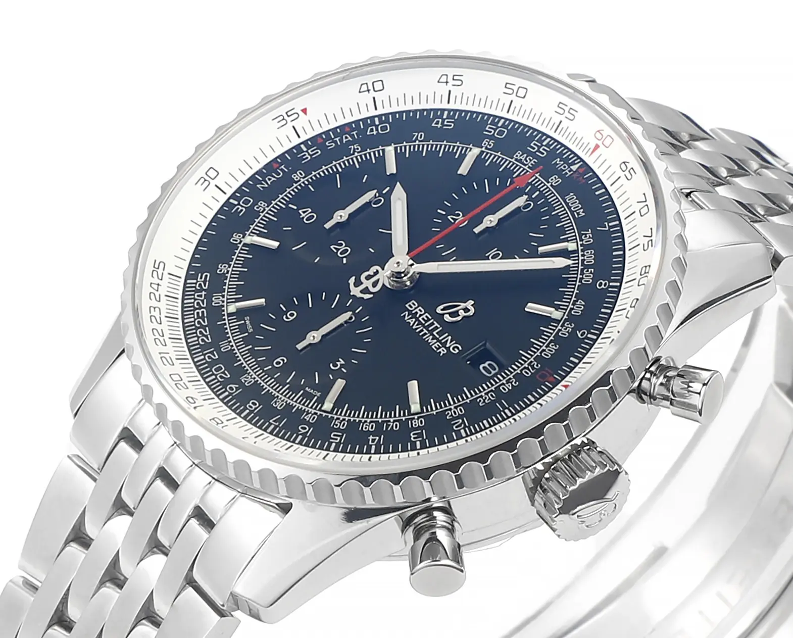 GF Factory Breitling Navitimer Chronograph Blue Dial Steel – Premium Super Clone Watch - 图片 6