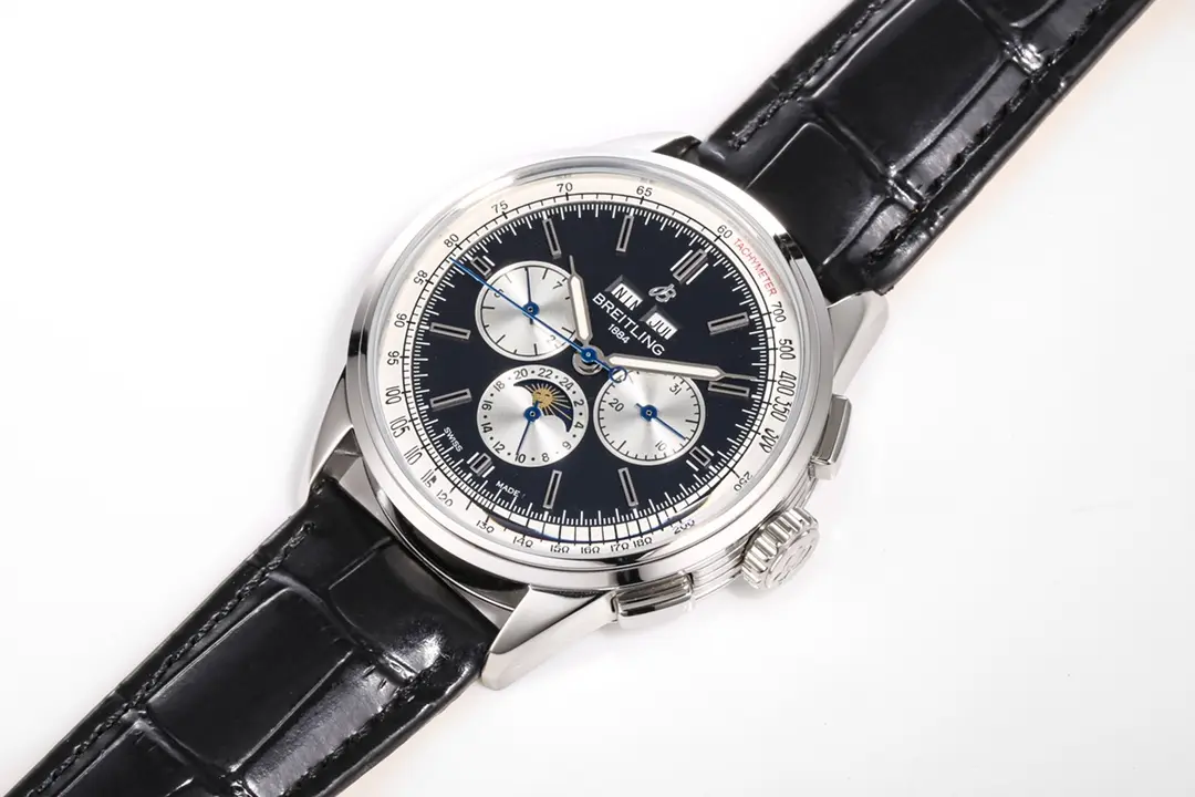 GF Factory Breitling Premier B01 Chronograph Blue Dial Leather – Super Clone Watches - 图片 7