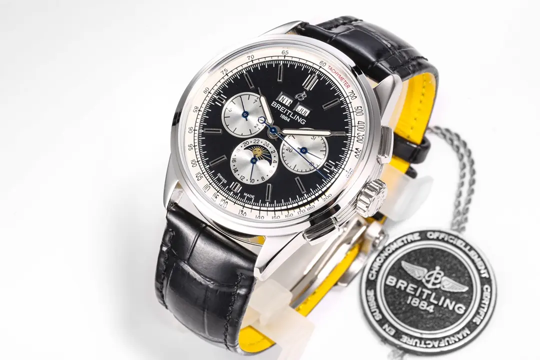 GF Factory Breitling Premier B01 Chronograph Blue Dial Leather – Super Clone Watches - 图片 9