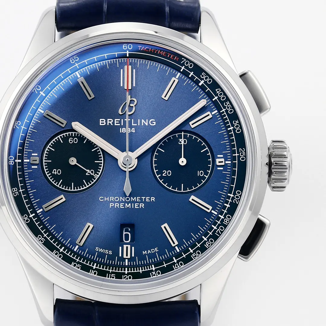 GF Factory Breitling Premier B01 Chronograph Blue Leather – Super Clone Watches - 图片 5
