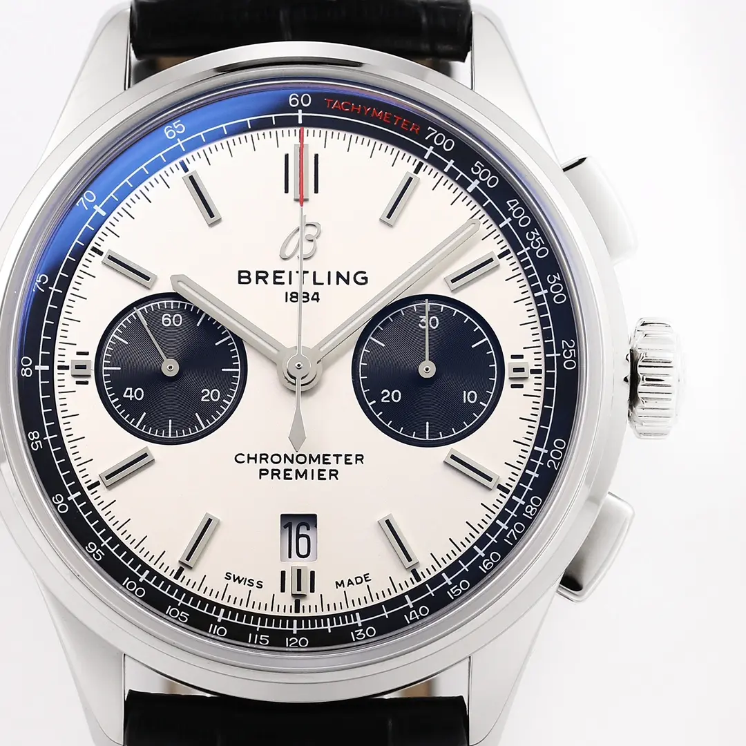 GF Factory Breitling Premier B01 Chronograph White Black – Super Clone Luxury Watch - 图片 6
