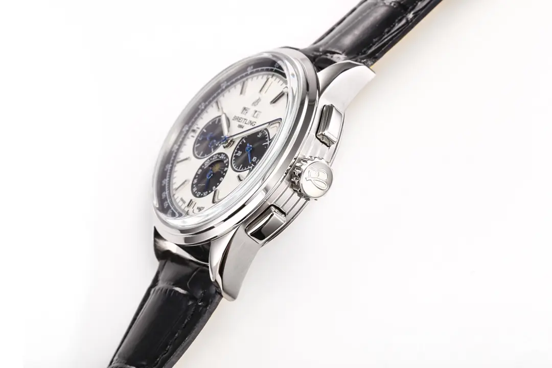 GF Factory Breitling Premier B25 Chronograph Blue Dial Leather – Super Clone Watches - 图片 4