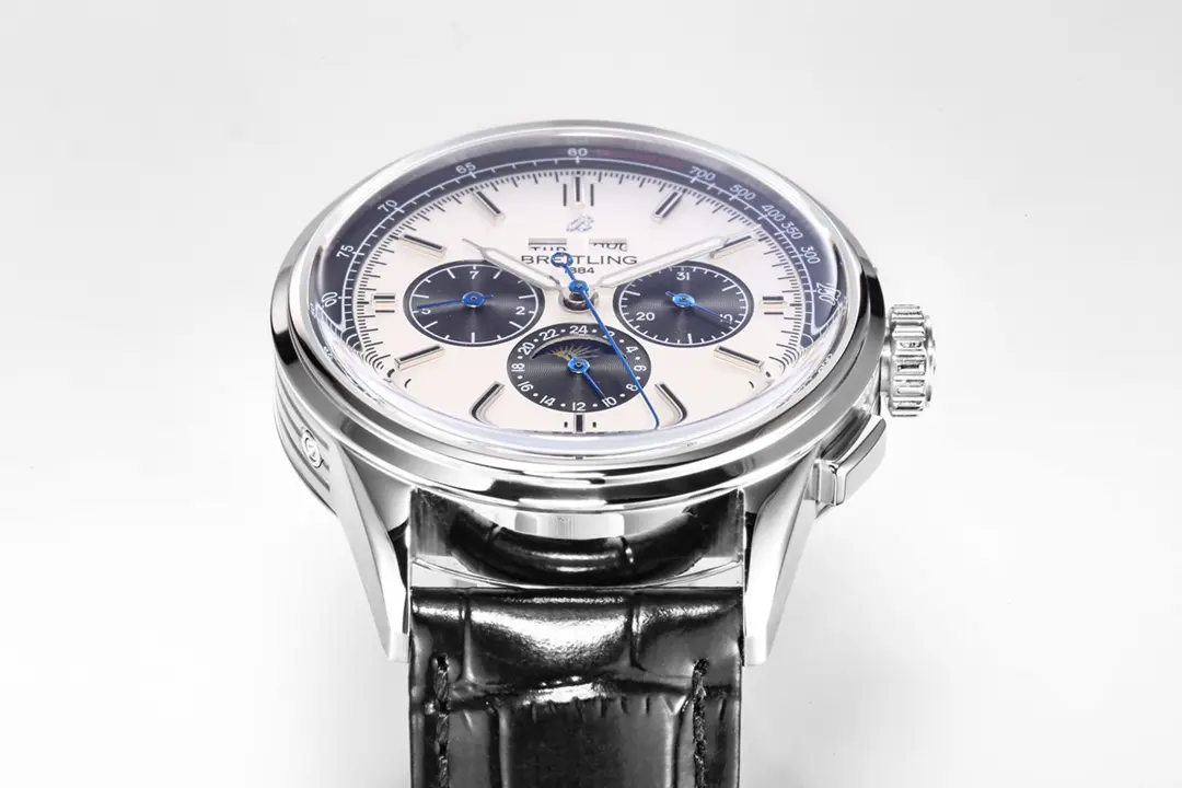 GF Factory Breitling Premier B25 Chronograph Blue Dial Leather – Super Clone Watches - 图片 5