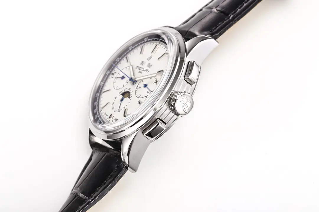 GF Factory Breitling Premier B25 White Dial Black Leather – Super Clone Luxury Watch - 图片 5