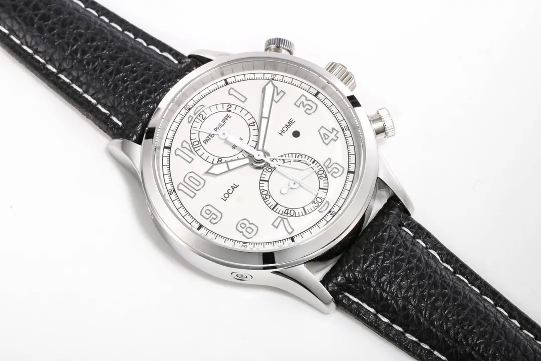 GR Factory Patek Philippe 5924G White Dial Leather Strap Super Clone Replica Watch - 图片 5