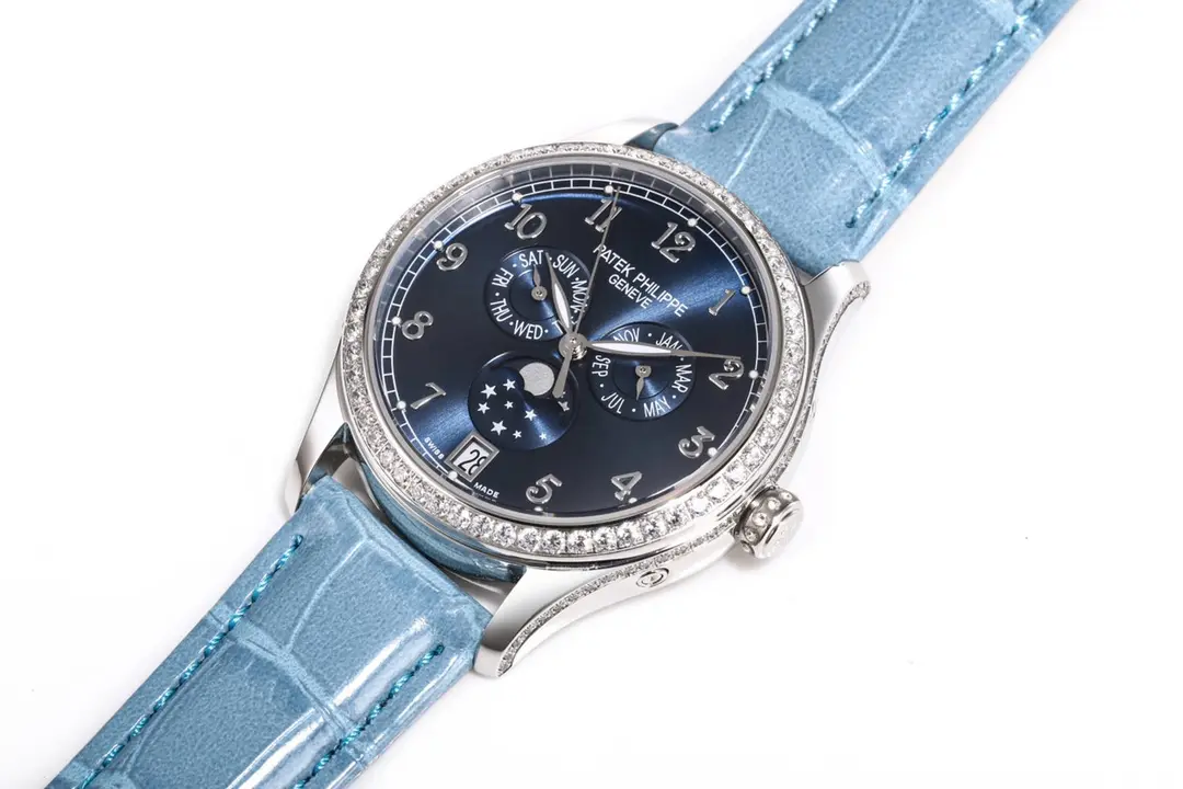 GR Factory Patek Philippe Complications 4947R Blue Leather Super Clone Replica Watch - 图片 4
