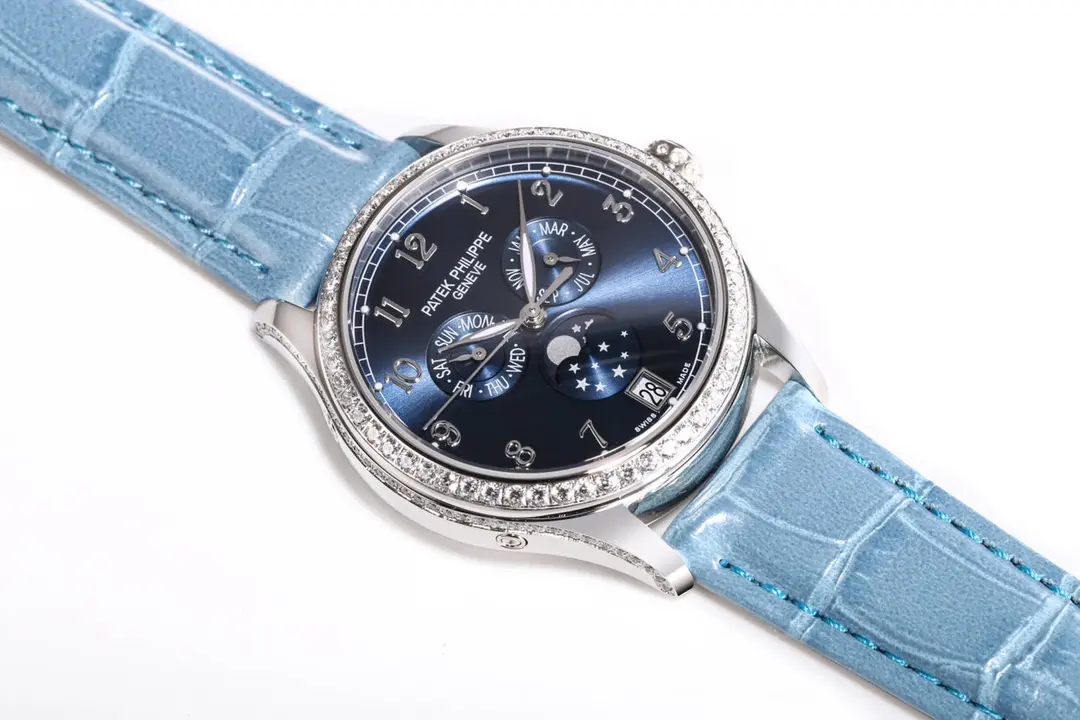 GR Factory Patek Philippe Complications 4947R Blue Leather Super Clone Replica Watch - 图片 9