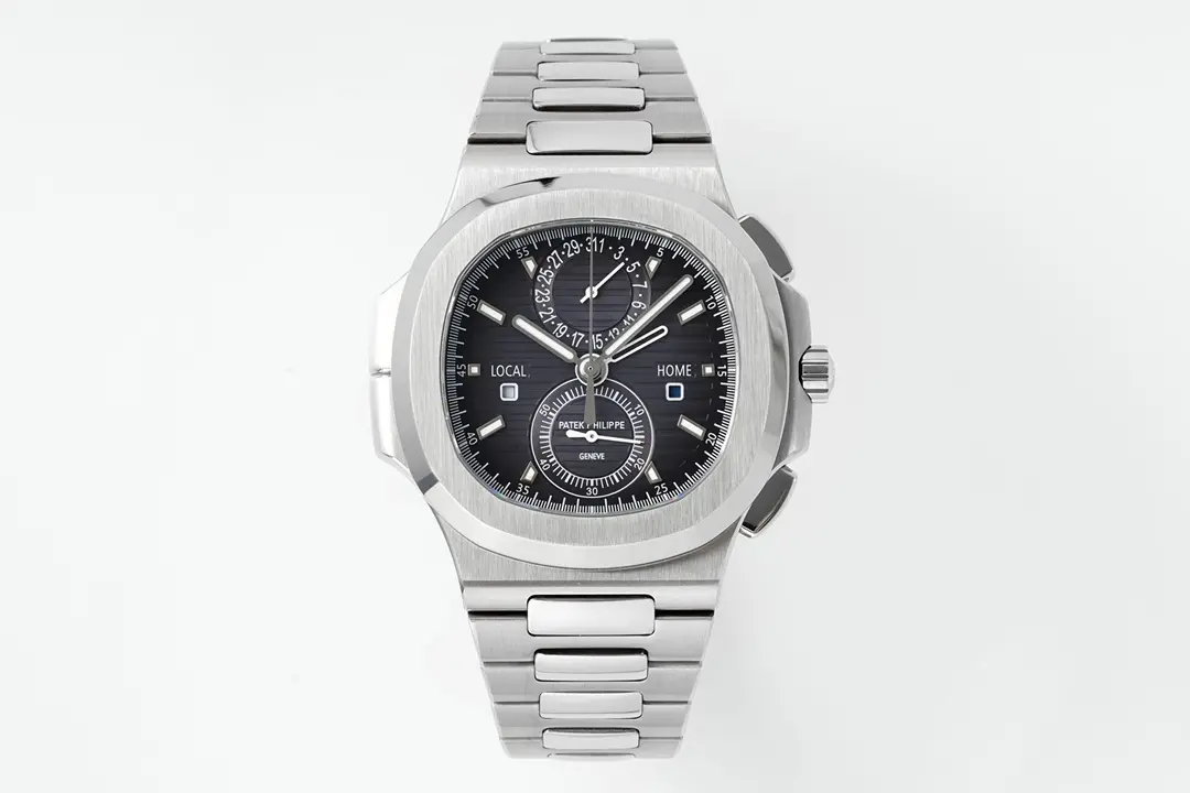 GR Factory Patek Philippe Nautilus 5990/1A Dual Time Steel Black Super Clone Replica Watch - 图片 5