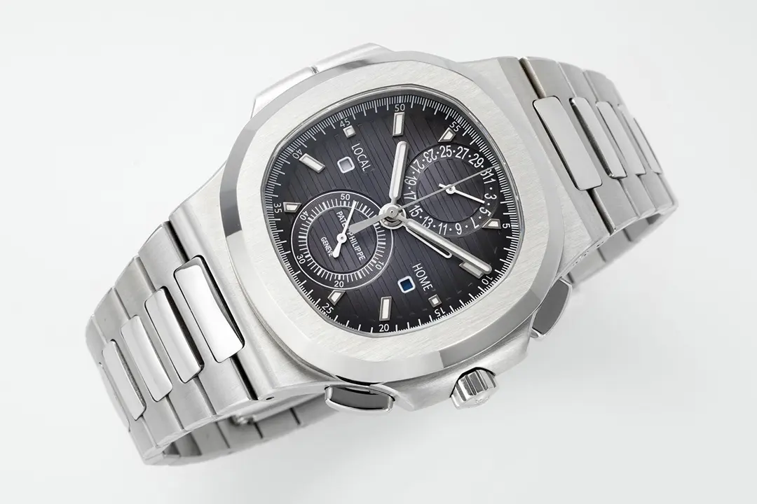 GR Factory Patek Philippe Nautilus 5990/1A Dual Time Steel Black Super Clone Replica Watch - 图片 7