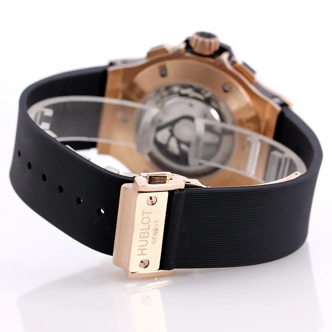 GS Factory Hublot Big Bang 44mm Rose Gold Black Dial Chronograph Watch with Rubber Strap – Super Clone Edition - 图片 8