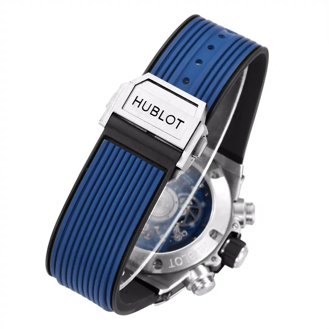 GS Factory Hublot Big Bang Watch – Blue Chronograph with Skeleton Dial, Automatic Movement, Titanium Case, Super Clone Design - 图片 9