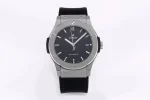 GS Factory Hublot Classic Fusion WWF Edition – Titanium Polished Brushed Case, Black Dial, Automatic Super Clone Watch